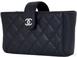 Black Quilted Phone Holder