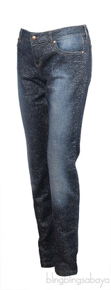 Bluemarine Blue Denim Glitter Jeans