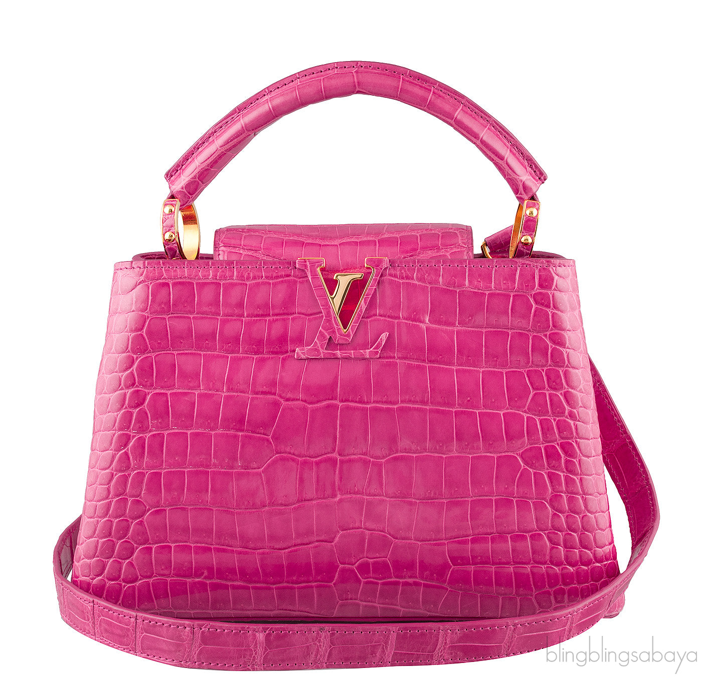 Capucines Fuchsia Pink Crocodile BB
