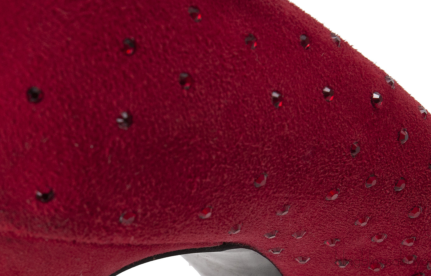 Dolce & Gabbana Red Suede Crystal Heels