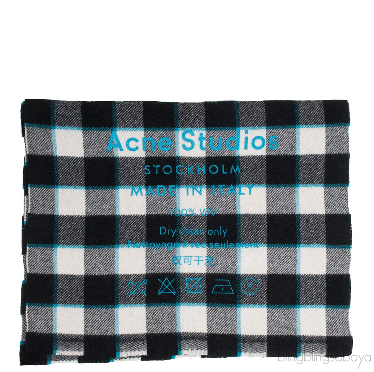 Checkered Wool Scarf