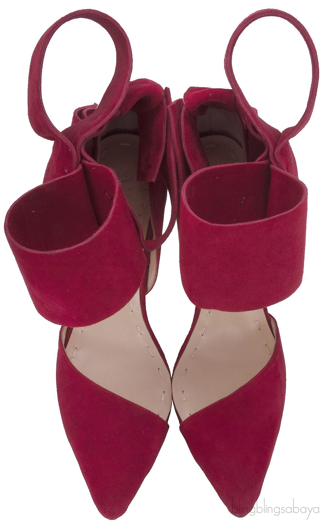 Red Bow Suede Pump