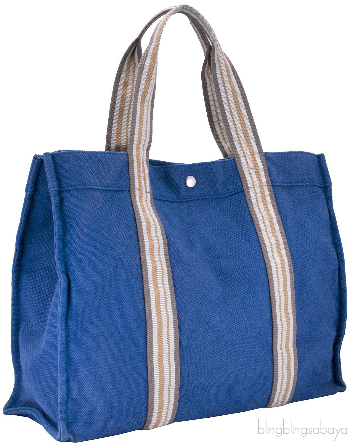 Blue Cotton Canvas Tote