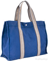 Blue Cotton Canvas Tote