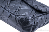 Large Grey Twisted Flap Bag