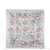 Gucci x Balenciaga The Hacker Project Flora Print Silk Scarf White
