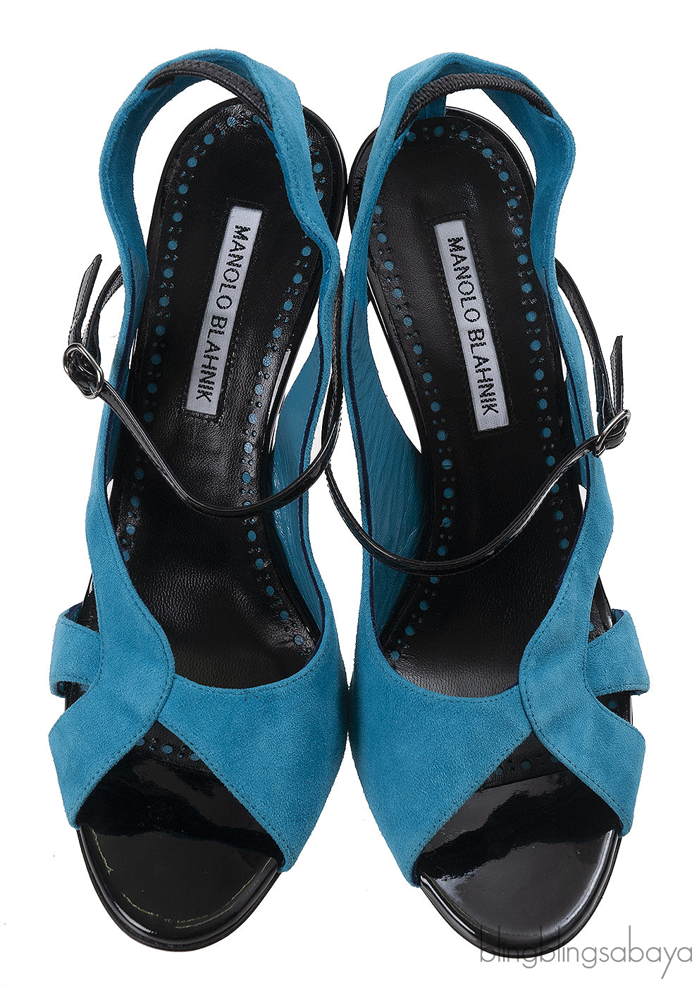 Manolo Blahnik Bi-color Strappy Sandals