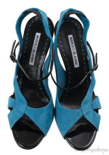 Manolo Blahnik Bi-color Strappy Sandals