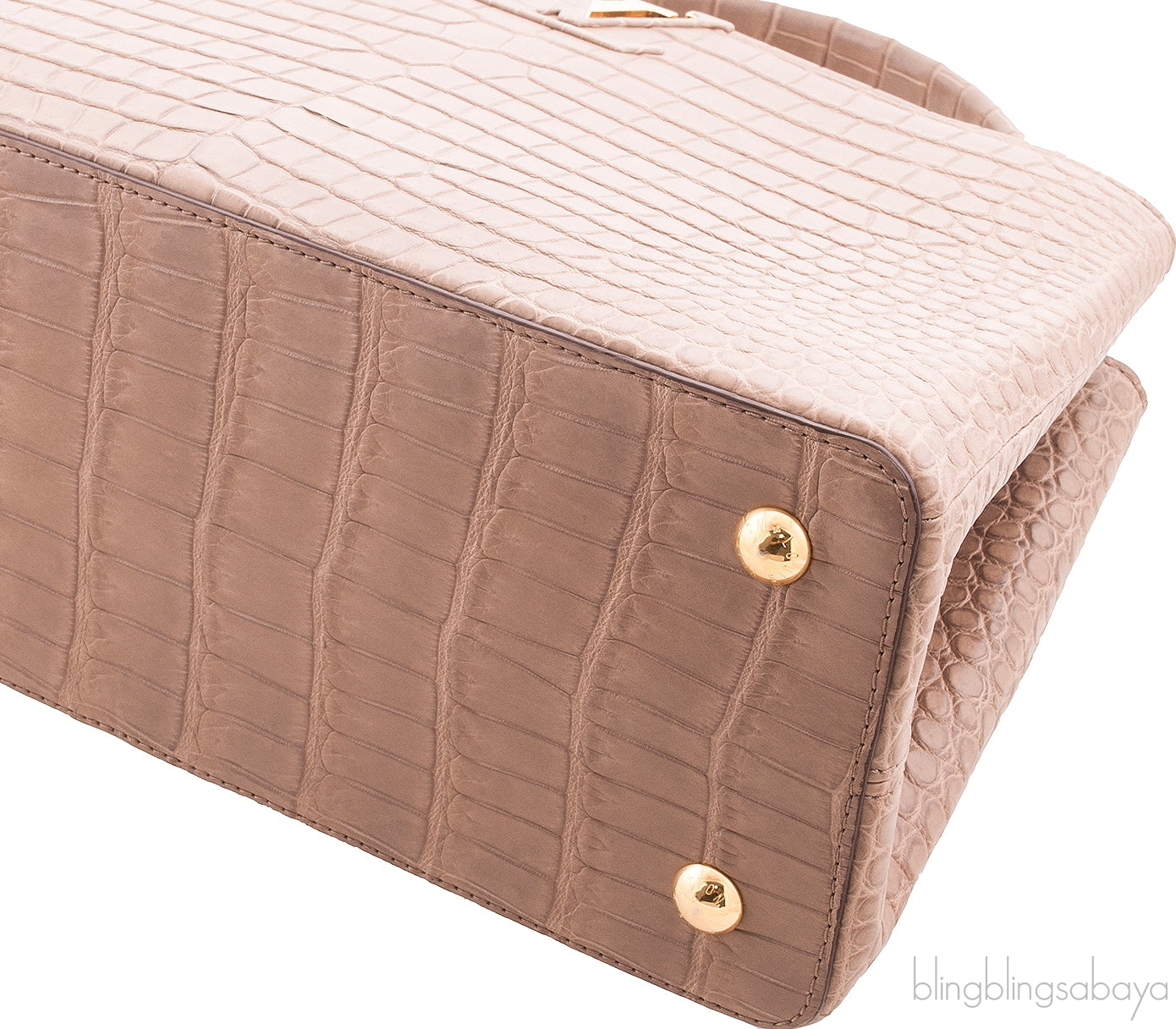 Taupe Capucines Crocodile MM