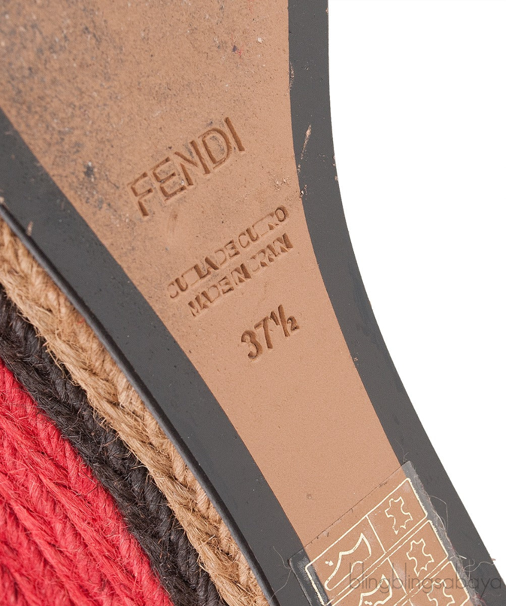 Red Wedge Platform Sandals
