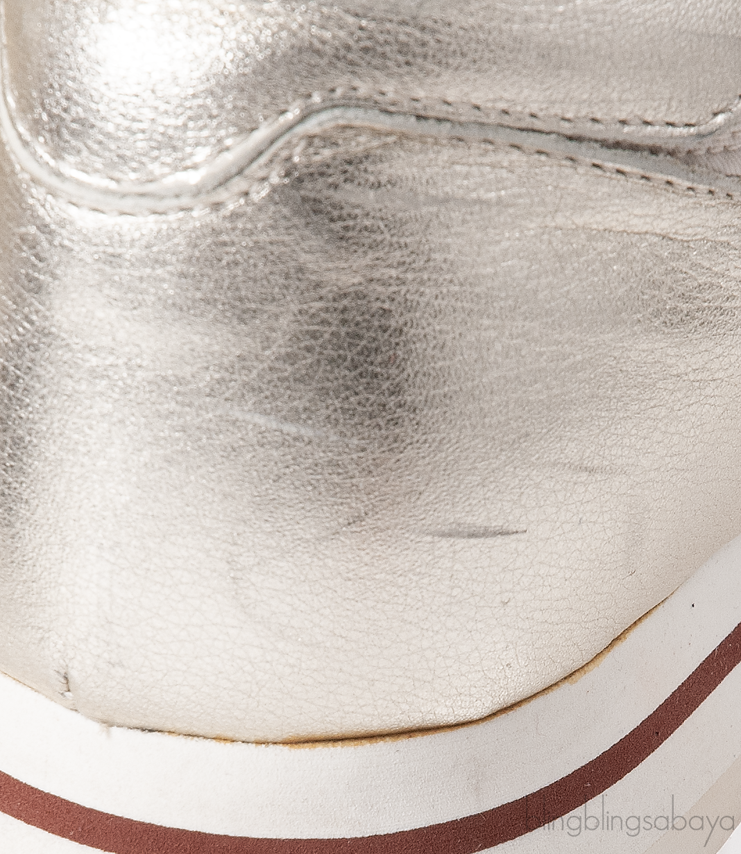 Loro Piana My Wind Beige Nylon and Gold Leather Sneakers