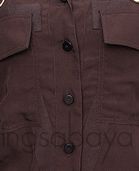 Brown Top & Crop Pants