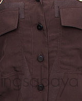Brown Top & Crop Pants