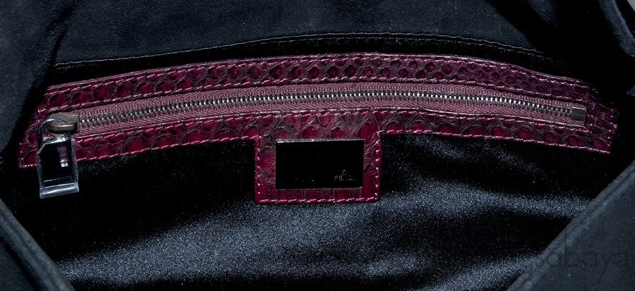 Black Beads Embroidered Baguette