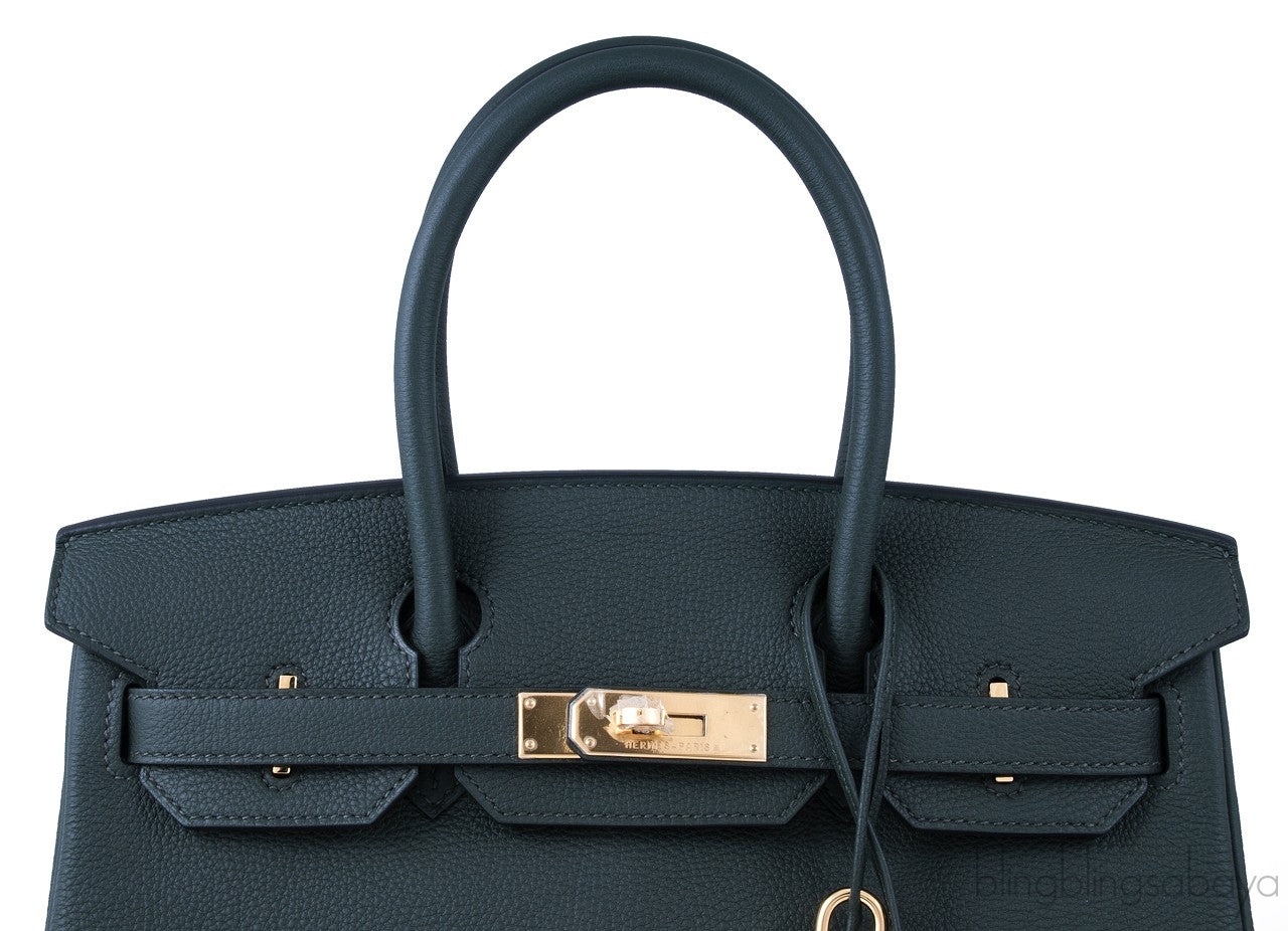 Birkin 30 Vert Fonce Togo