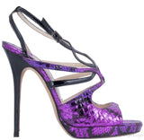 Bi-color Snakeskin Sandals