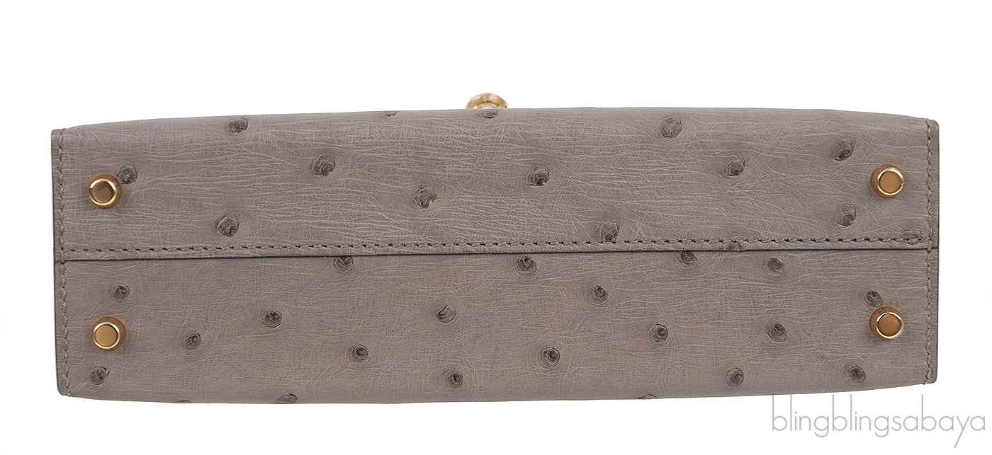 HSS Kelly 20 Ostrich Gris Tourterelle Toffe GHW