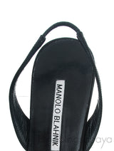 Manolo Blahnik Cassia Black Peep Slingback Pump