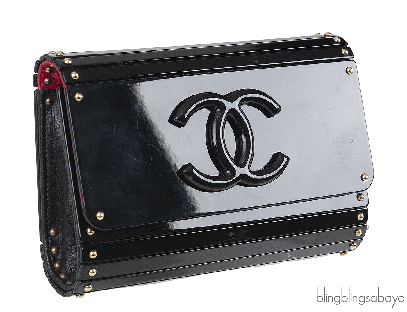 Black Hard Clutch Shoulder Bag