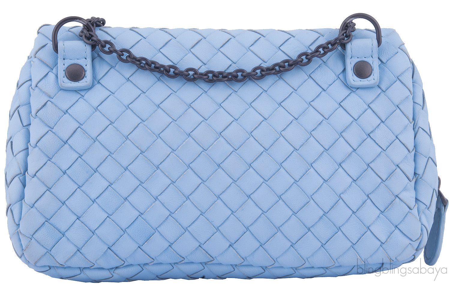 Light Blue Intrecciato Mini Bag*