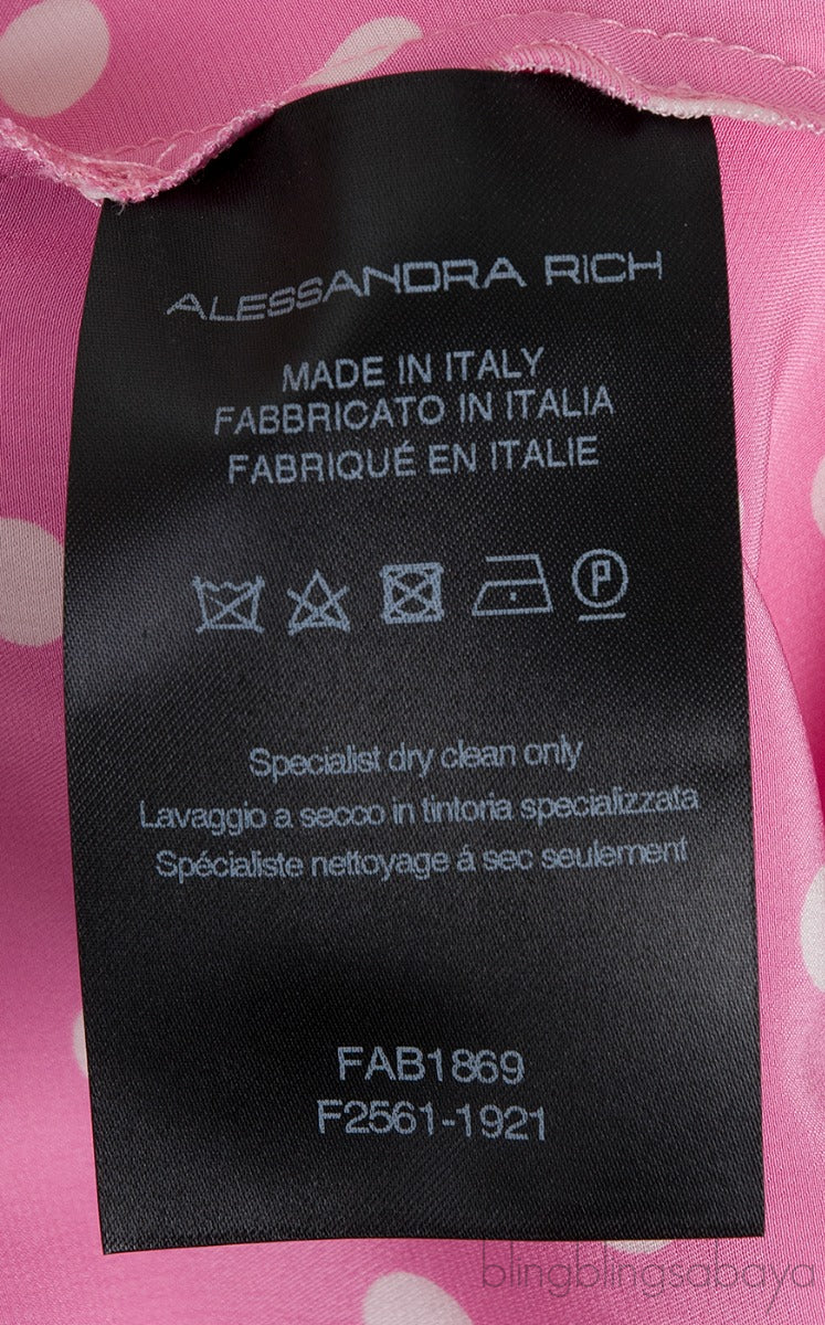 Pink Polka-dot Silk Dress