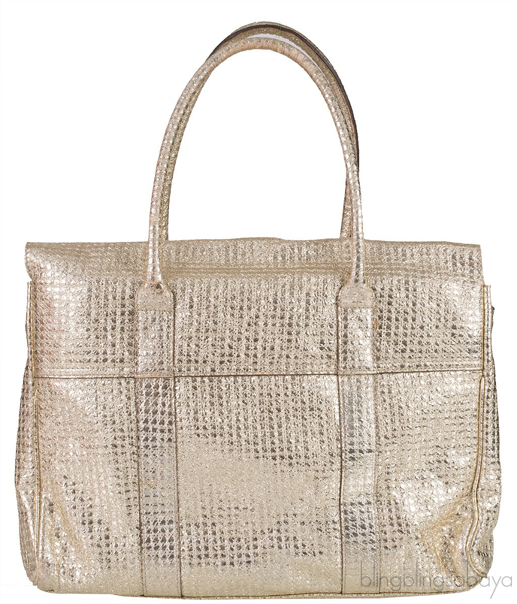 Bayswater Metallic Gold Top Handle Bag