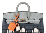 Birkin 20 Sellier Faubourg Rainy Days Gris Misty GHW