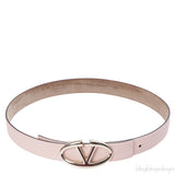 Valentino Garavani Old Pink V Buckle Belt