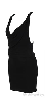 Barbara Bui Black Asymmetrical Sleeveless Mini Dress