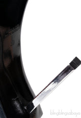 Black Marlow PVC Slingback Pumps