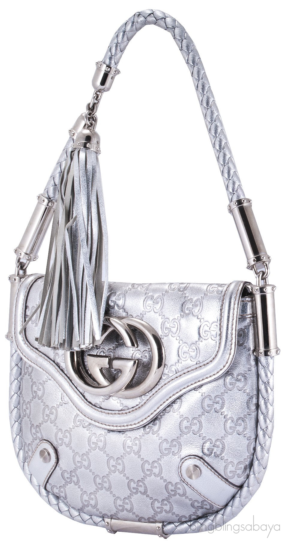 Silver Metallic Small Shoulder Bag