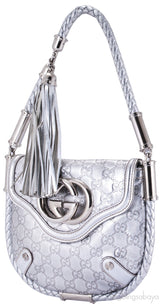 Silver Metallic Small Shoulder Bag