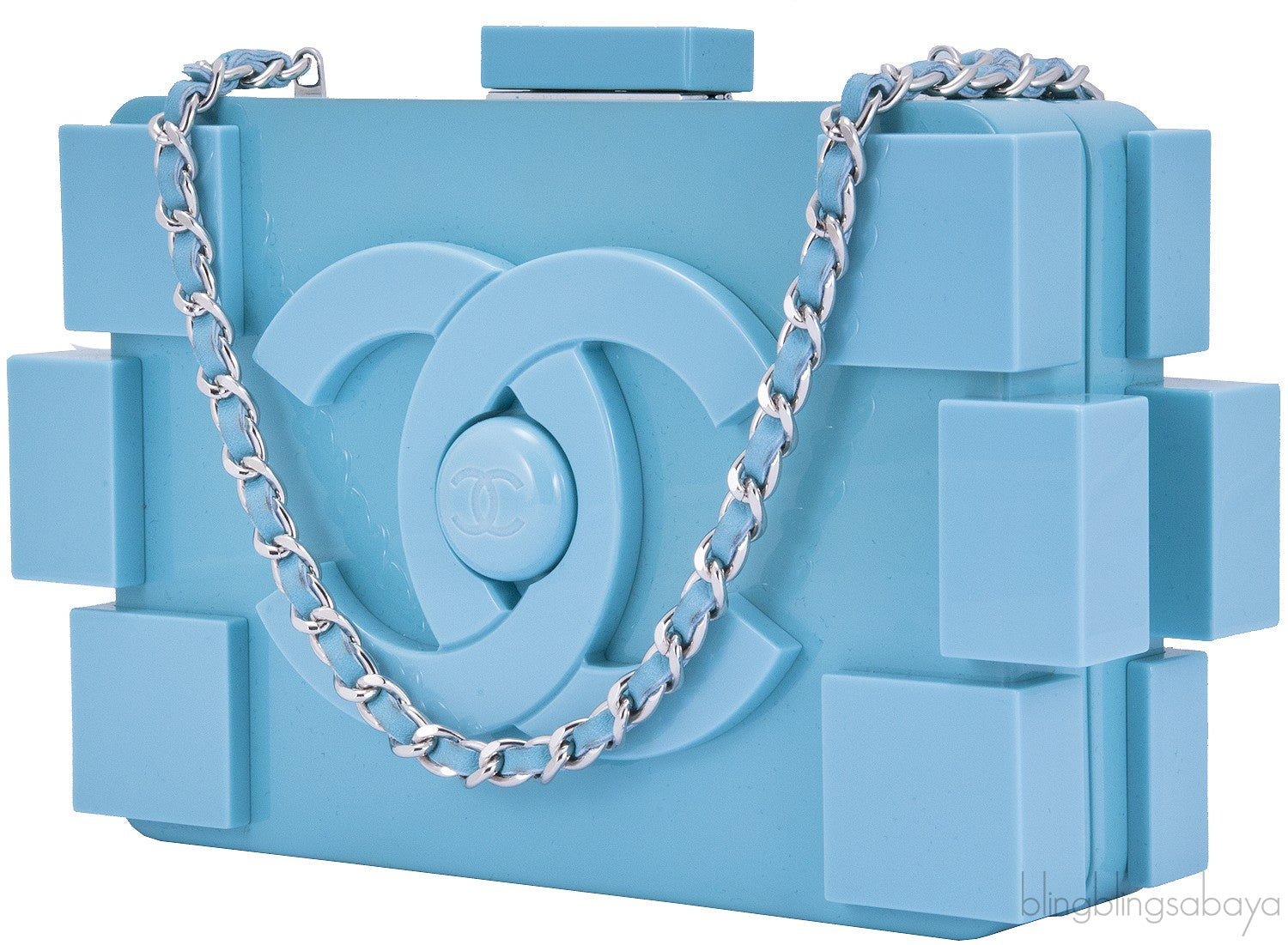 Powder Blue Lego Clutch Bag