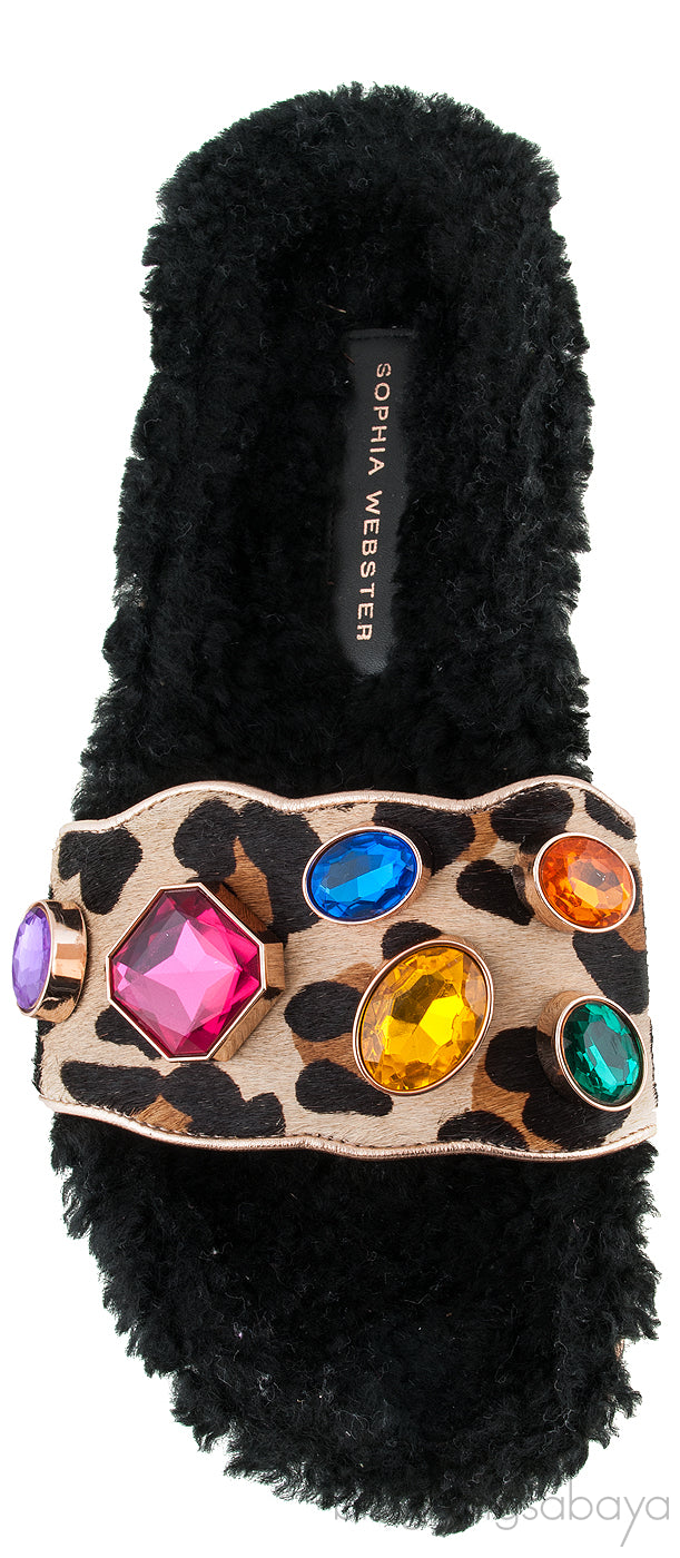 Lyla Gem Leopard Slide