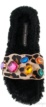 Lyla Gem Leopard Slide