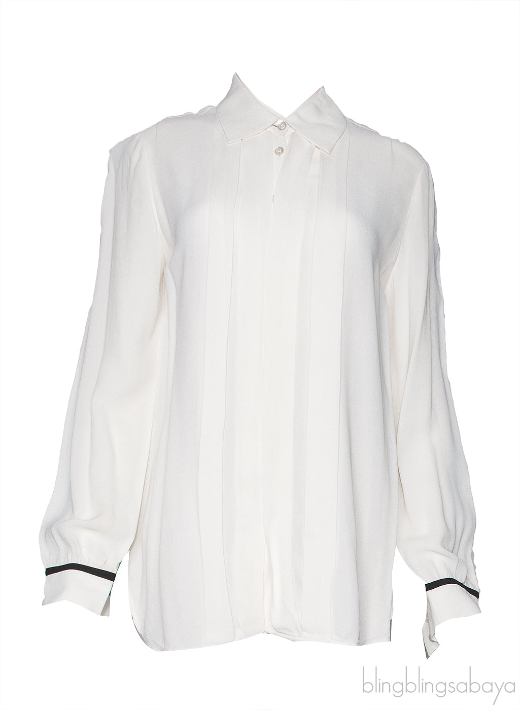Off-white Black Trim Long Sleeve Shirt
