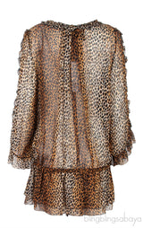Leopard Print Chiffon Top