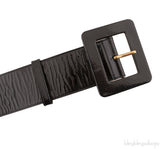 Black Patent Wide Buckle Belt