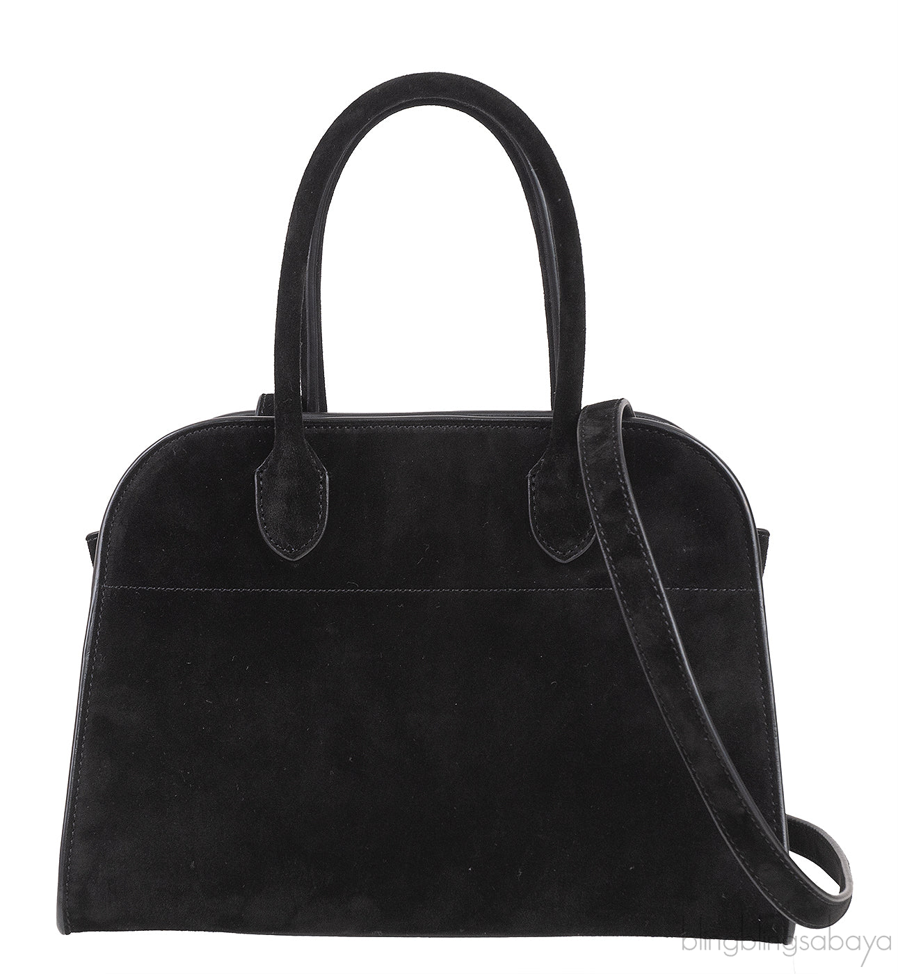 Soft Margaux 10 Black Suede Leather Bag