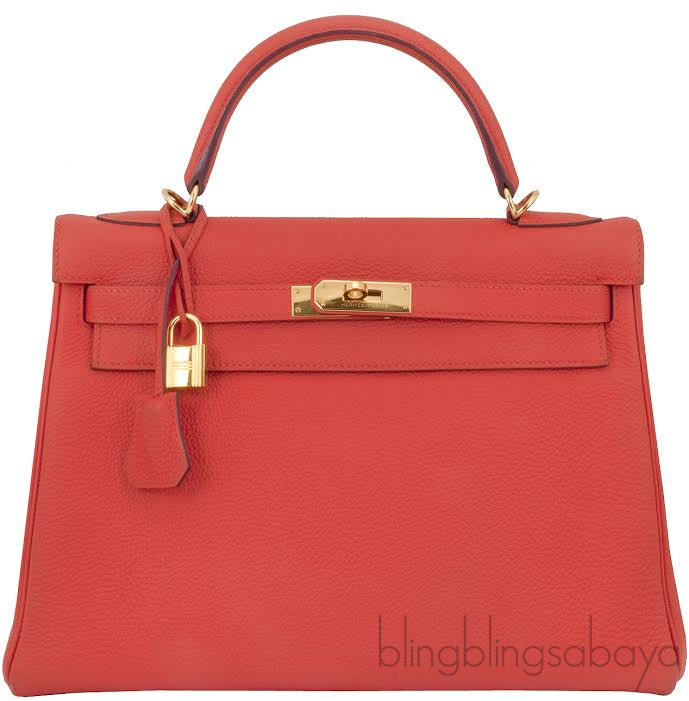 Kelly 32 Capucine Togo GHW