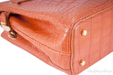 Darcy Orange Alligator Crocodile Bag