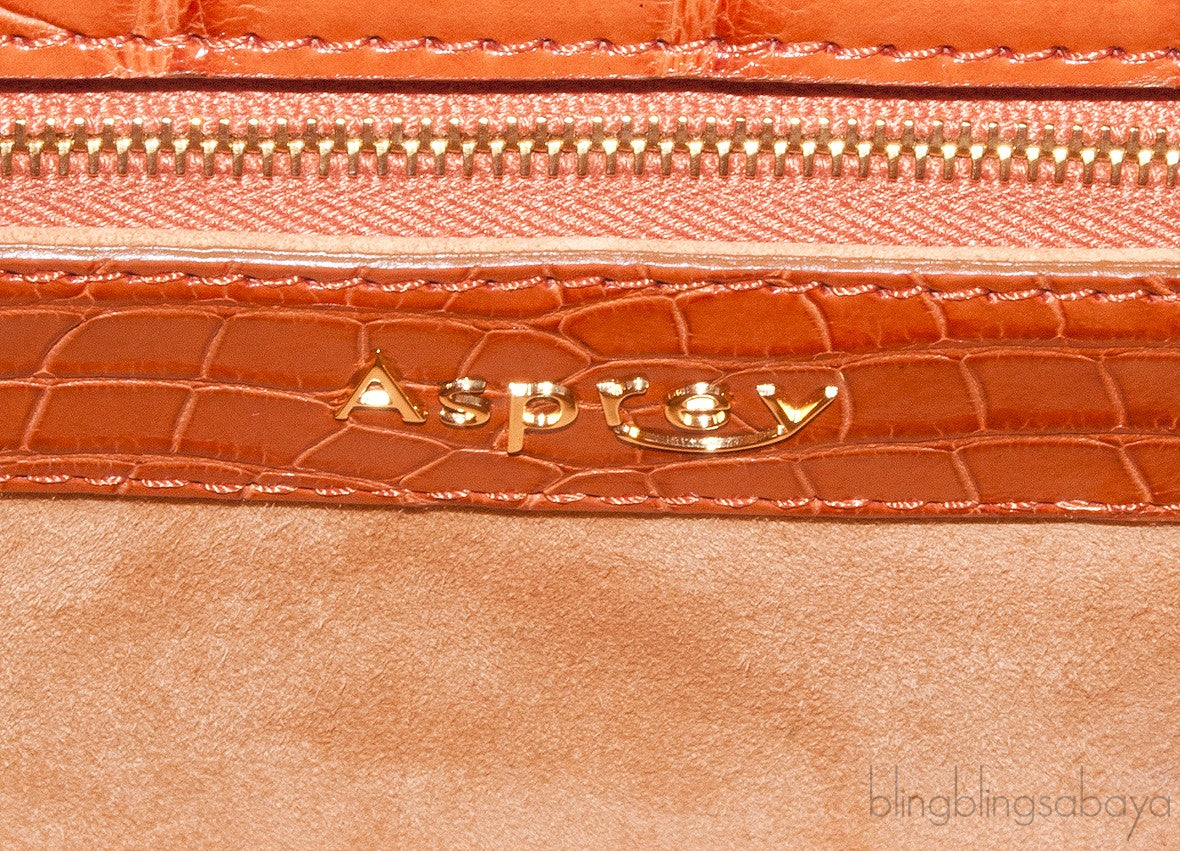 Darcy Orange Alligator Crocodile Bag