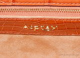 Darcy Orange Alligator Crocodile Bag