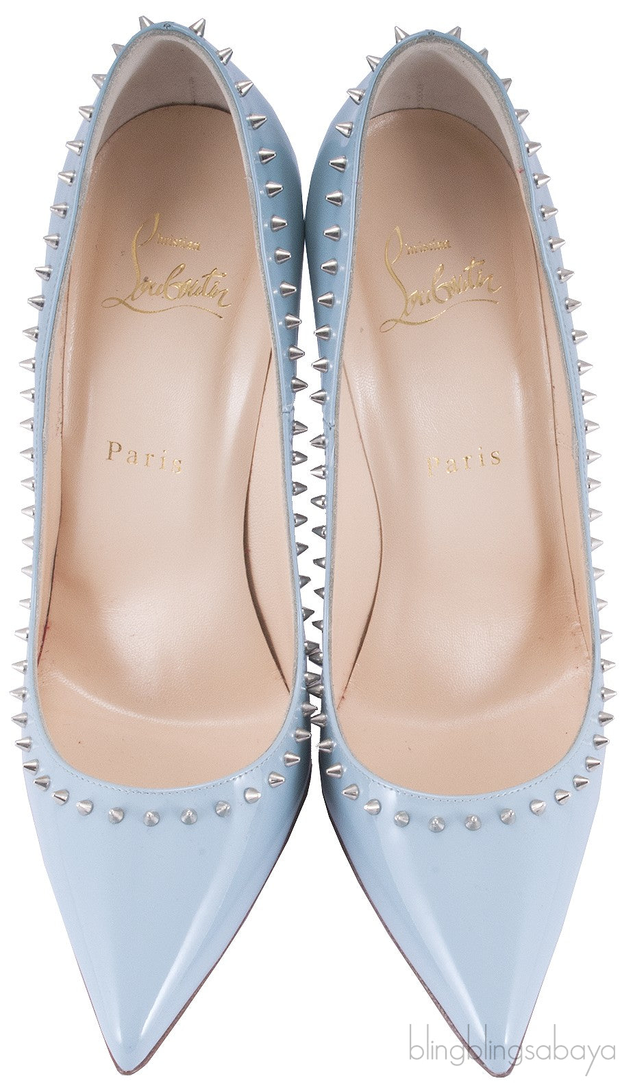 Anjalina Light Blue Spike Pointed Toe