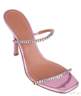 Crystal Embellished Leather Sandals