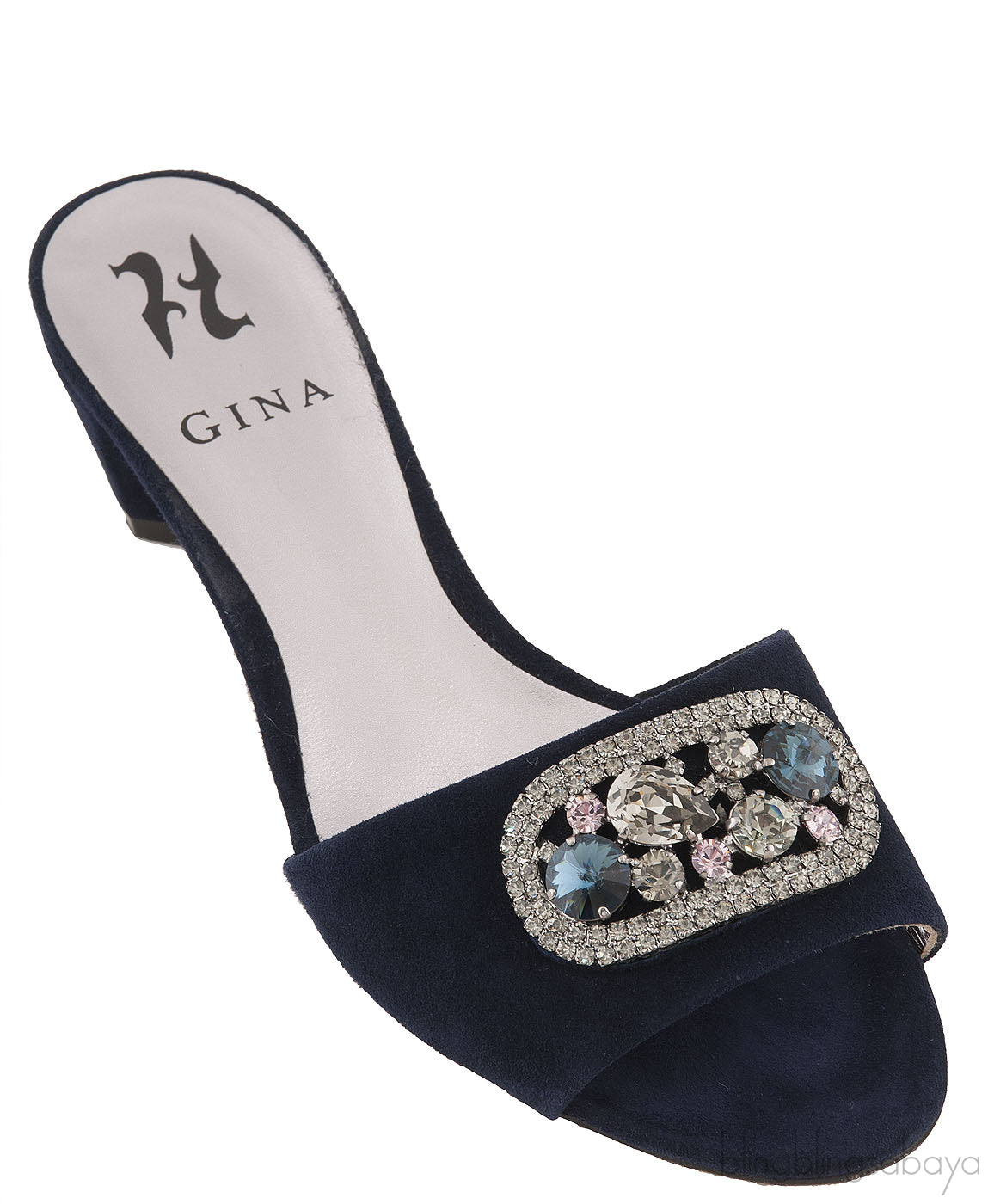 Crystal Velvet Slip-on Sandal