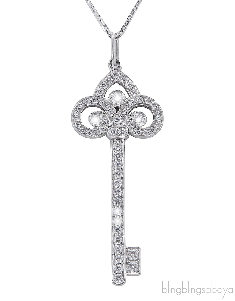 Fleur De Lis Diamond Pendant