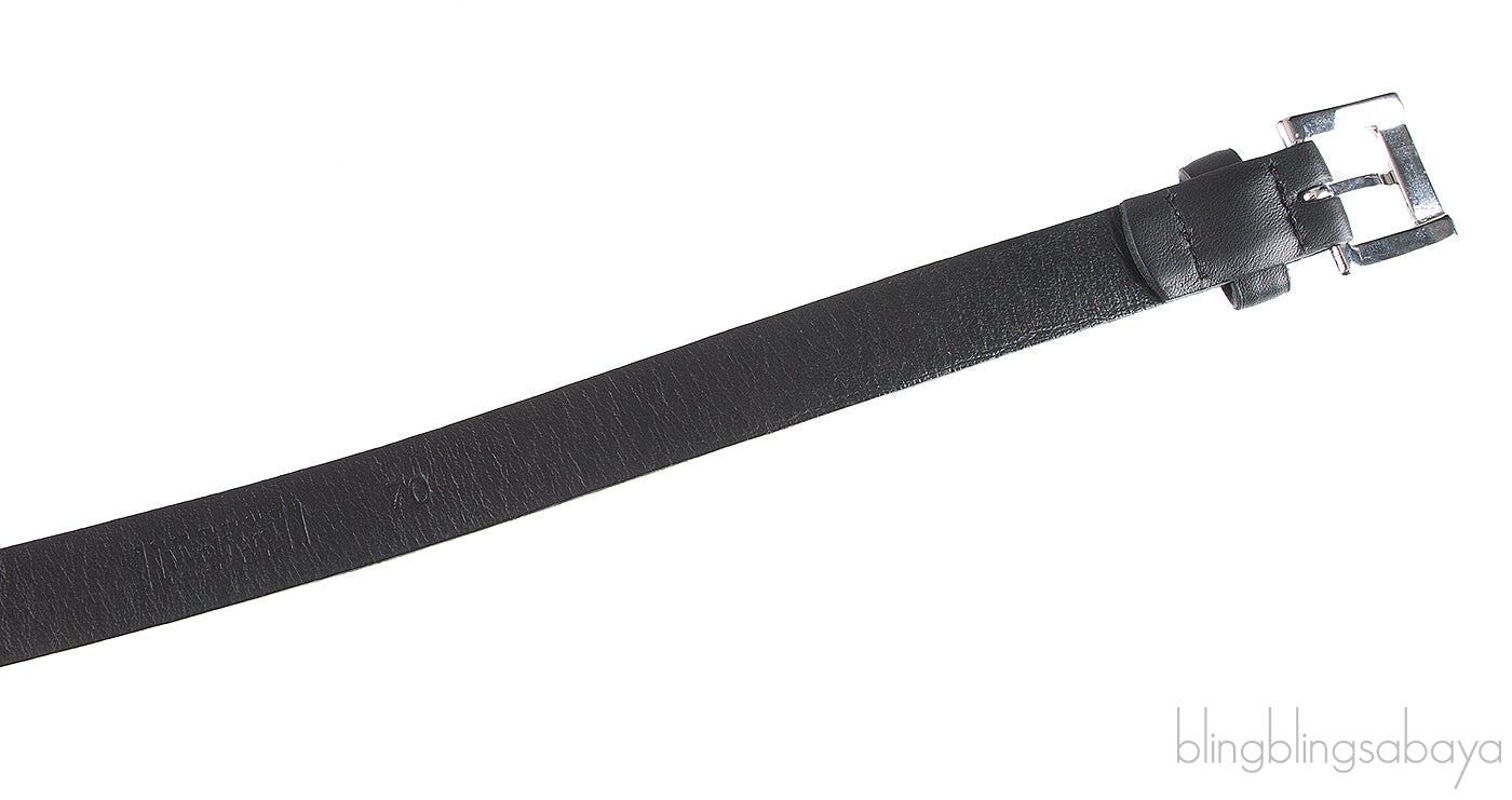 Black Floral Cut-out Wide Belt