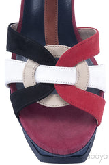 Multicolor Tribute T-strap Sandals