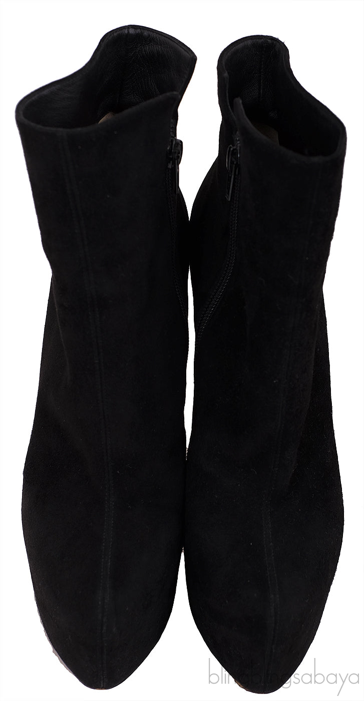 Black Suede Ankle Boots Heels